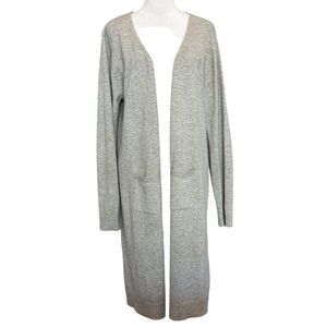 Elodie Wool Blend Sweater Size XL Open Front Cardigan Lightweight